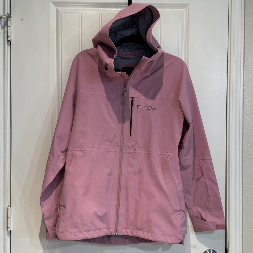 Flylow Ski Shell Jacket Pink Waterproof
Hooded Snowboard Womens M